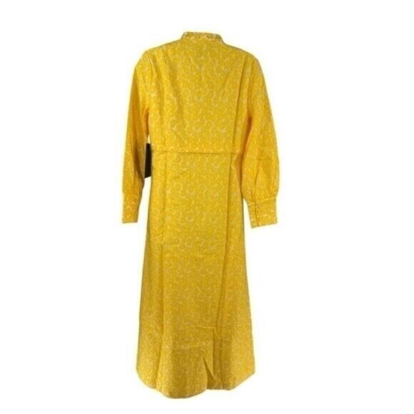 Tuckernuck NEW Yellow Daisy Jacquard Aurelia Long Sleeve Floral Maxi Dress XL - Picture 8 of 13